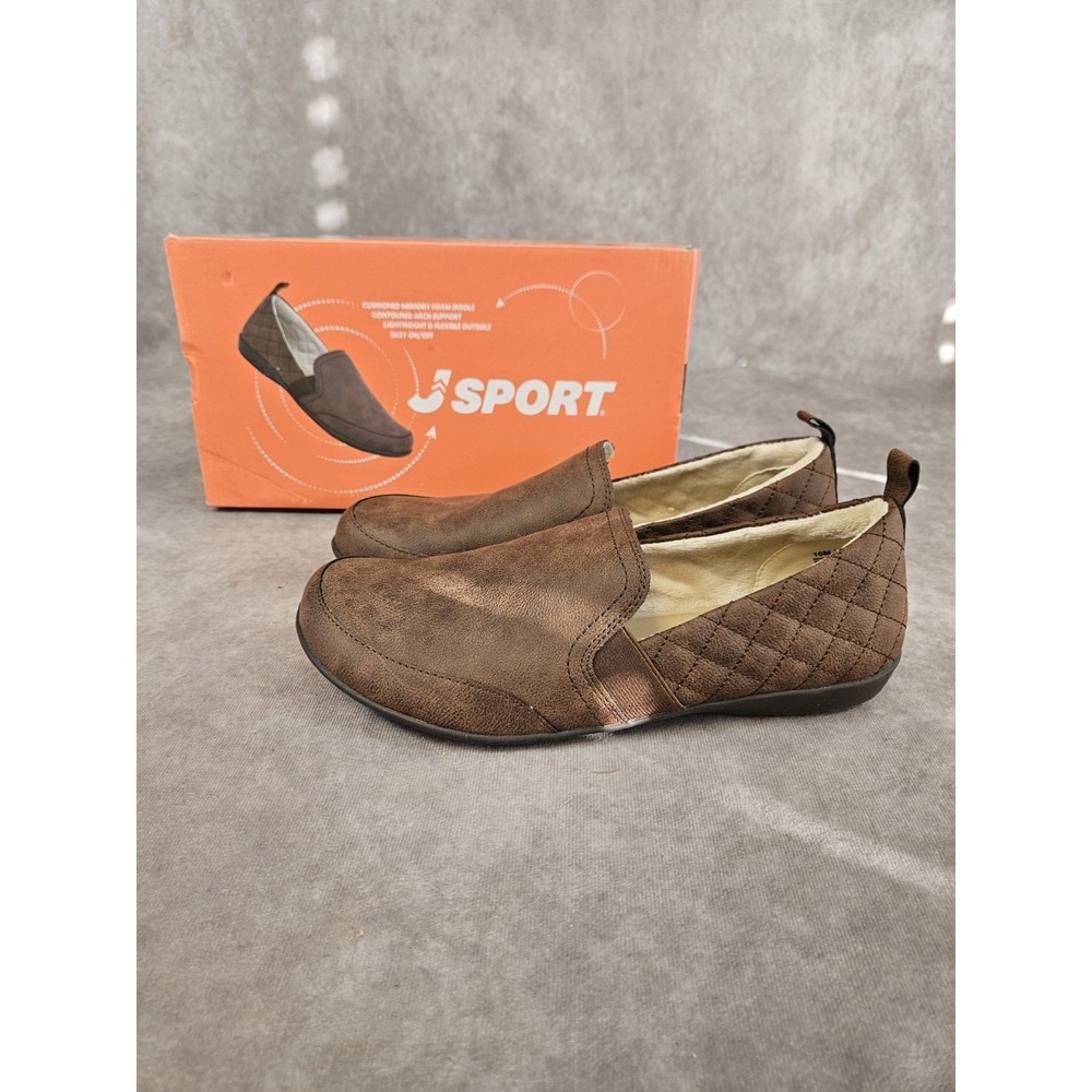 J Sport Women's Lisa Casual Brown Slip On Shoes Size 10